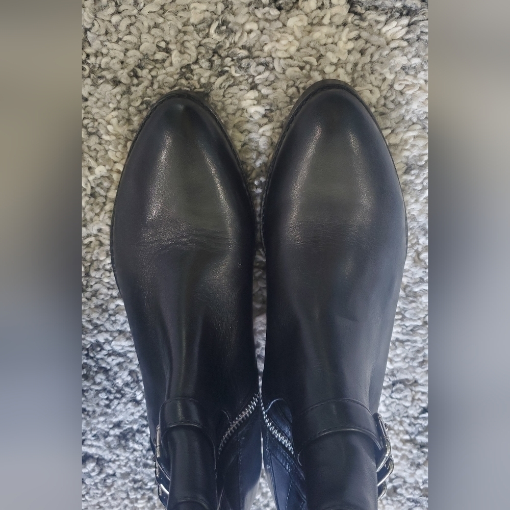 Donald J Pliner tall black leather boots sz 6.5‎ - Picture 5 of 9